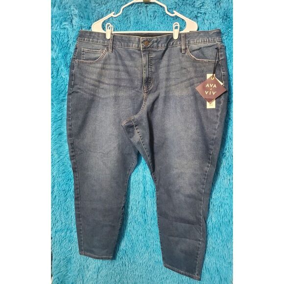 Ava & Viv- Women's Mid-Rise Skinny Jeans- 26 - Picture 4 of 6